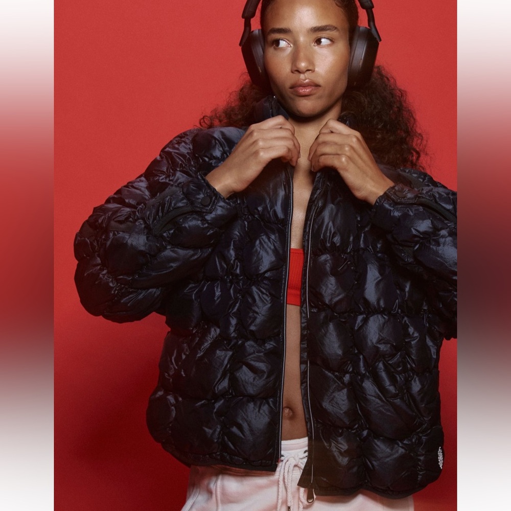 Free People Movement Scrunchy Glossy Pippa Packable Puffer | Black | Medium